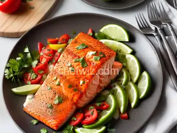 Broiled Salmon With Chile-Lime Mayonnaise Recipe