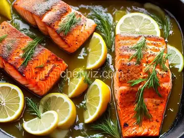 Broiled Salmon with Lemon-Dill Sauce