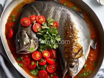 Broiled Whole Porgy With Blistered Shishito and Tomato Recipe