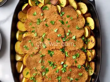 Broiled Zucchini and Potatoes with Parmesan Crust