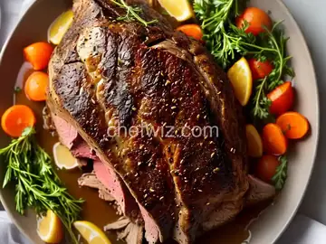 Broiled and Slow-Roasted Butterflied Leg of Lamb With Cumin and Garlic