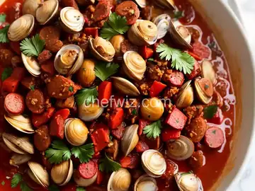 Brothy Clams and Chorizo