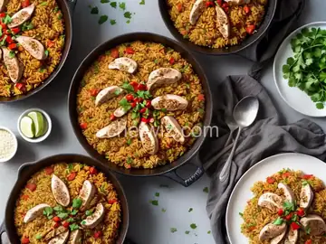Brown Rice, Chicken, and Chorizo Paella