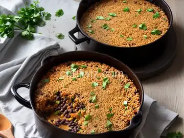 Brown Rice and Black Bean Casserole