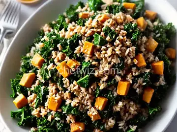 Brown Rice and Kale Salad