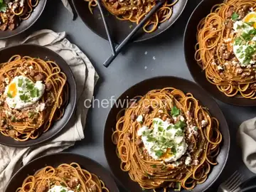 Brown spaghetti