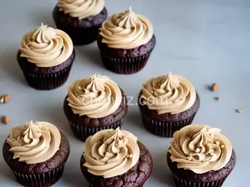 Brownie Cupcakes with Hazelnut Buttercream