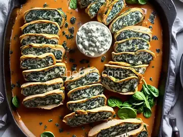 Bruce Aidells' Spinach and Gorgonzola-Stuffed Flank Steak