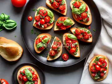 Bruschetta with Tomato and Basil