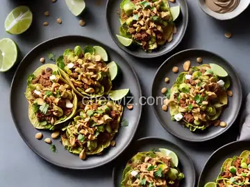 Brussels Sprout Tacos With Spicy Peanut Butter