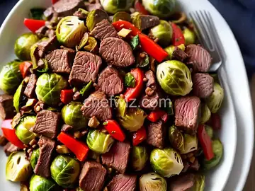 Brussels Sprouts and Steak Stir-Fry