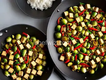 Brussels Sprouts and Tofu Stir-Fry