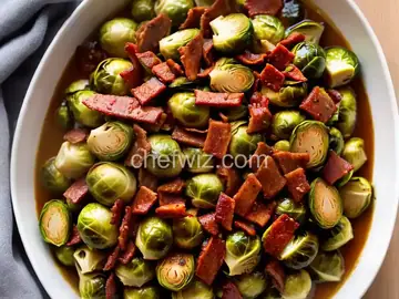 Brussels Sprouts in a Sherry Bacon Cream Sauce