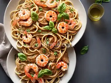 Bucatini Pasta with Shrimp and Anchovies