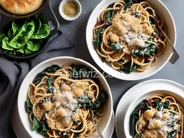 Bucatini With Swiss Chard and Garlicky Breadcrumbs
