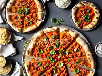Buffalo Chicken Naan Pizza