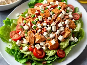 Buffalo Chicken Salad with Bacon and Blue Cheese