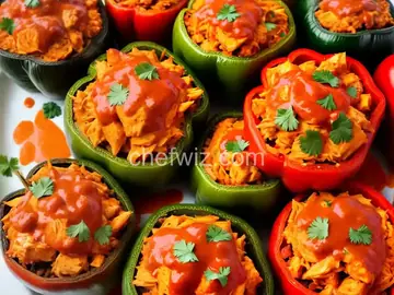 Buffalo Chicken-Stuffed Peppers