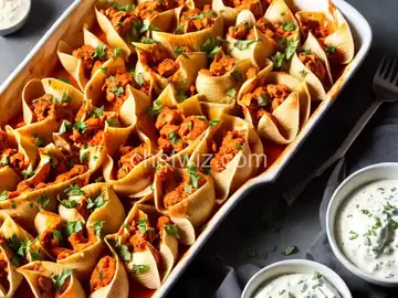 Buffalo Chicken Stuffed Shells
