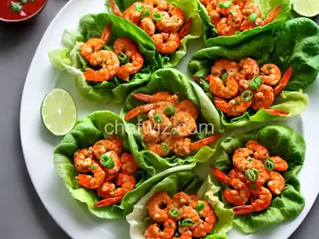 Buffalo Shrimp Lettuce Wraps