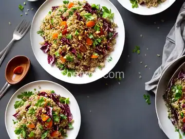 Bulgur Salad With Apricots, Radicchio, Herbs, and Walnuts Recipe