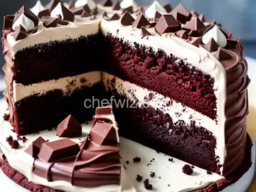 Bumpy Cake (Chocolate Cake with Vanilla Buttercream and Chocolate Fudge) Recipe