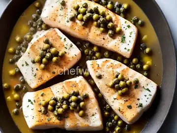 Butter-Basted Halibut Steaks with Capers