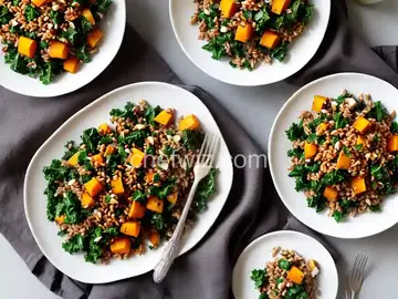 Butternut Squash, Kale and Farro Salad