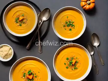 Butternut Squash Soup with Persimmon