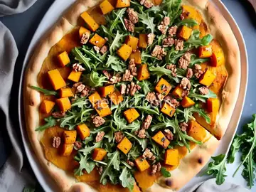 Butternut Squash and Arugula Pizza