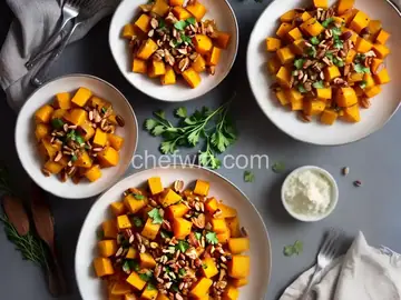 Butternut Squash with Onions and Pecans