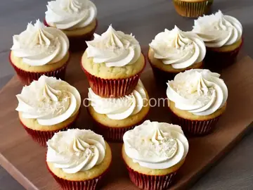 Buttery Cupcakes with Coconut Topping
