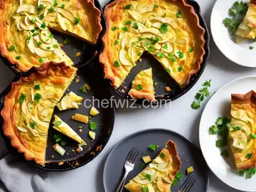 Cabbage Quiche With Apple-Radish Salad