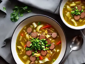Cabbage and Smoked Sausage Soup