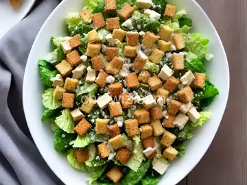 Caesar Salad with Homemade Croutons and Balsamic Dressing