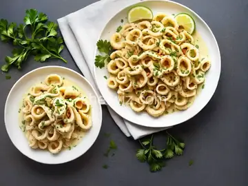 Calamari in a Creamy White Wine Sauce