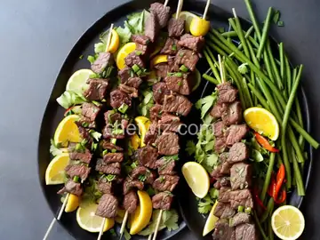 Cambodian Grilled Lemongrass Beef Skewers Recipe