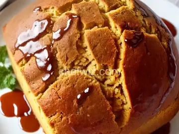 Cantaloupe Bread with Praline Glaze