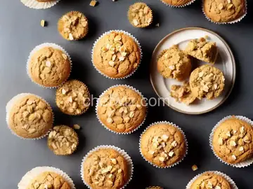 Cantaloupe Muffins with Praline Topping