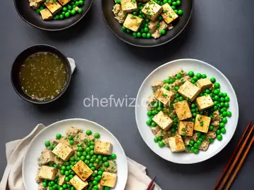 Cantonese Slippery Eggs with Tofu and Peas Recipe