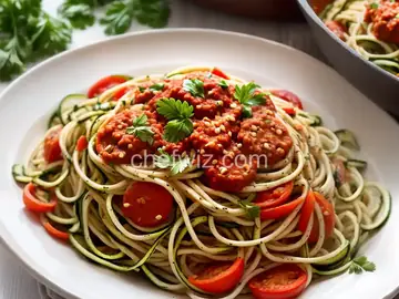 Capellini With Spicy Zucchini-Tomato Sauce