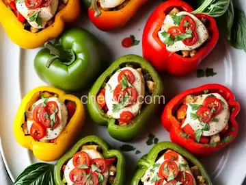 Caprese Chicken Stuffed Peppers