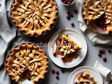 Caramel Apple Cranberry Pie