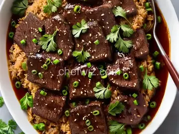 Caramelized Beef With Rice
