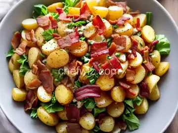 Caramelized Onion and Bacon Potato Salad