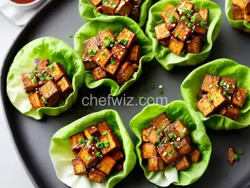 Caramelized Tofu Lettuce Cups
