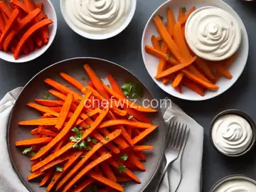 Carrot Fries with Ketchupy Ranch