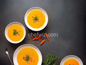 Carrot-Ginger Soup with Roasted Vegetables