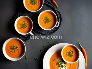 Carrot Soup with Garlic Scapes