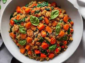 Carrot, Tomato, and Spinach Quinoa Pilaf